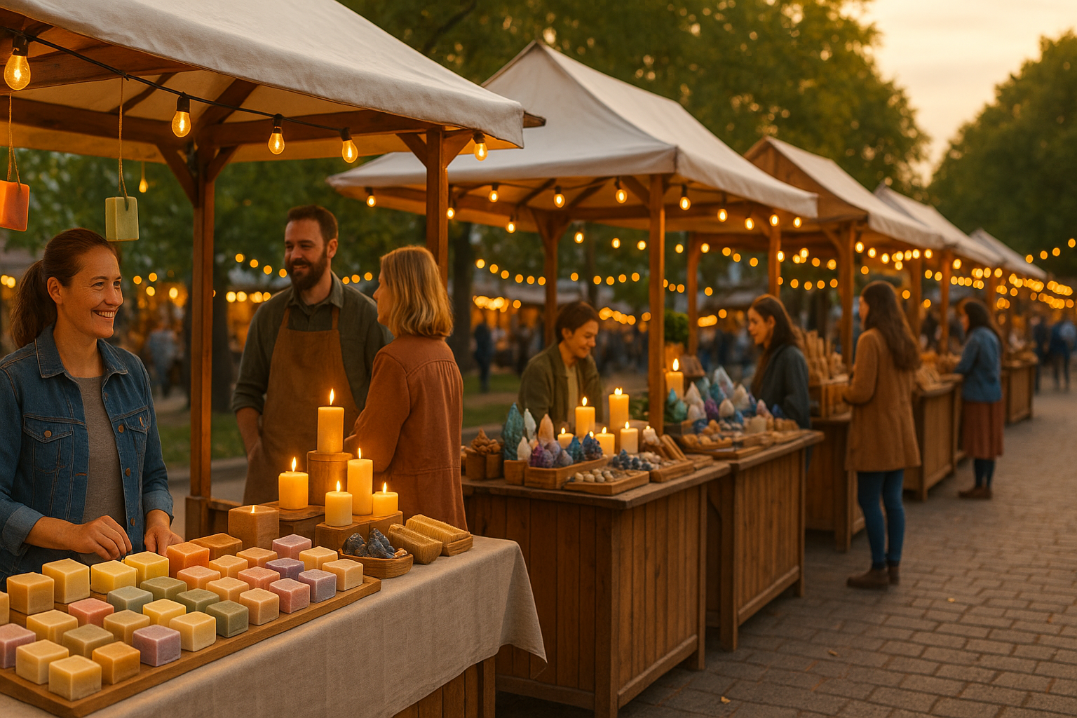 Kramermarkt im warmen Licht
